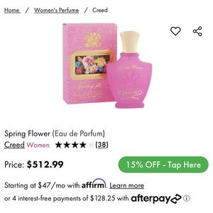 Creed Spring Flower. I bought it and I did not like the scent. My lost your gain